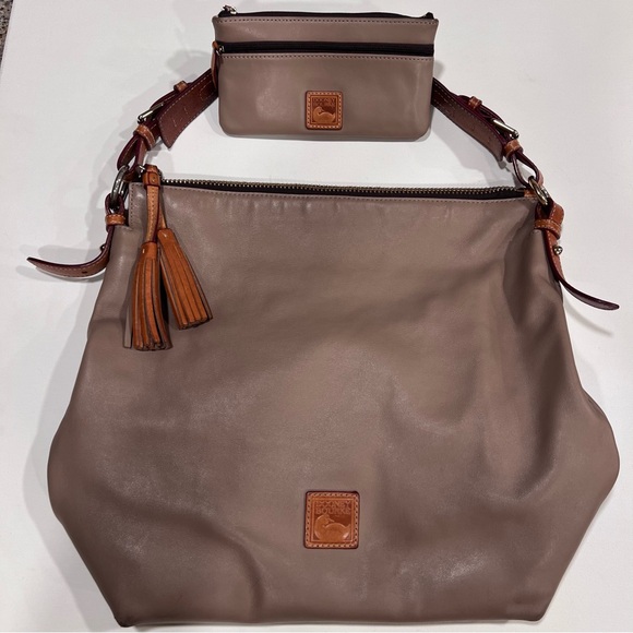 Bundle of Dooney & Bourke McKenzie Hobo with wallet. color: Taupe - Picture 3 of 17
